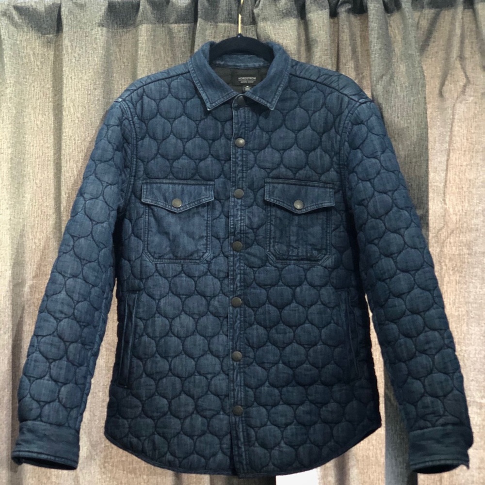 Nordstrom quilted button up jacket